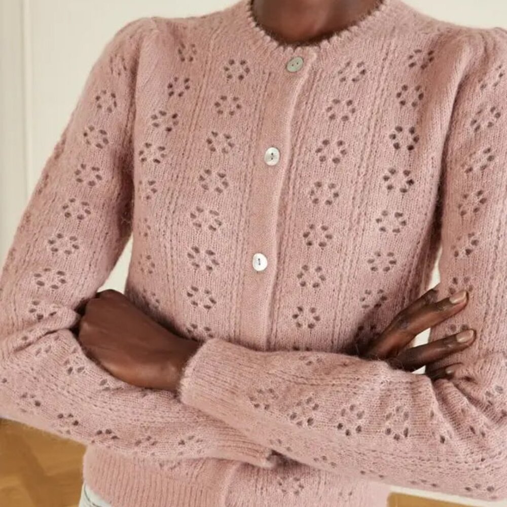 DOEN NWOT Emery Pointelle Cardigan S